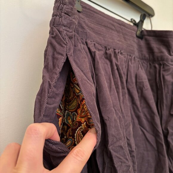 EDME & ESYLLTE purple corduroy midi skirt S 4 - Picture 4 of 7